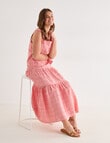 Zest Linen Check Skirt, Coral product photo View 14 S