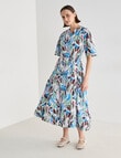 Jigsaw Ceres Flutter Sleeve Midi Dress, Print product photo