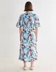 Jigsaw Ceres Flutter Sleeve Midi Dress, Print product photo View 02 S