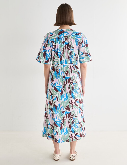 Jigsaw Ceres Flutter Sleeve Midi Dress, Print product photo View 02 L
