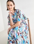 Jigsaw Ceres Flutter Sleeve Midi Dress, Print product photo View 07 S