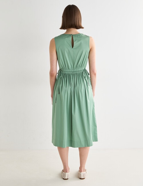 Jigsaw Ismene Drawstring Dress, Green product photo View 02 L