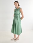 Jigsaw Ismene Drawstring Dress, Green product photo View 03 S
