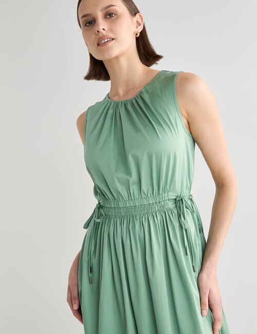 Jigsaw Ismene Drawstring Dress, Green product photo View 04 L