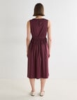 Jigsaw Ismene Drawstring Dress, Plum product photo View 02 S