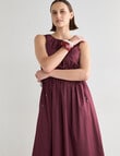 Jigsaw Ismene Drawstring Dress, Plum product photo View 06 S