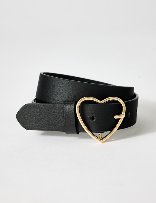 Mac & Ellie Heart Belt, Black product photo