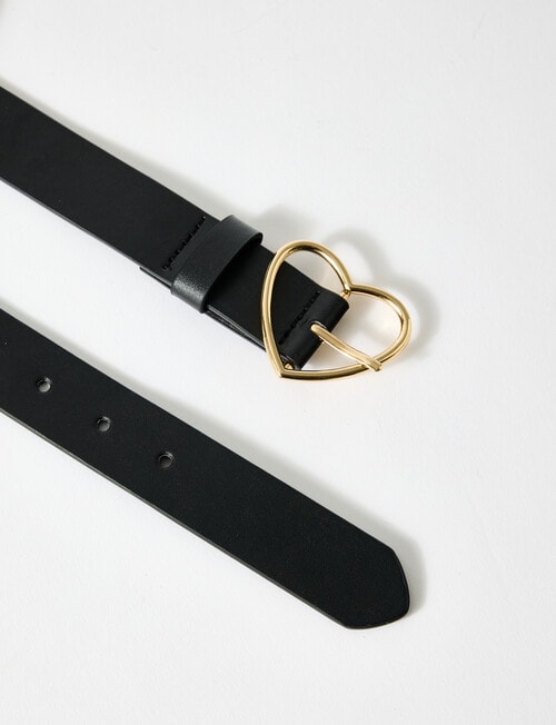 Mac & Ellie Heart Belt, Black product photo View 02 L