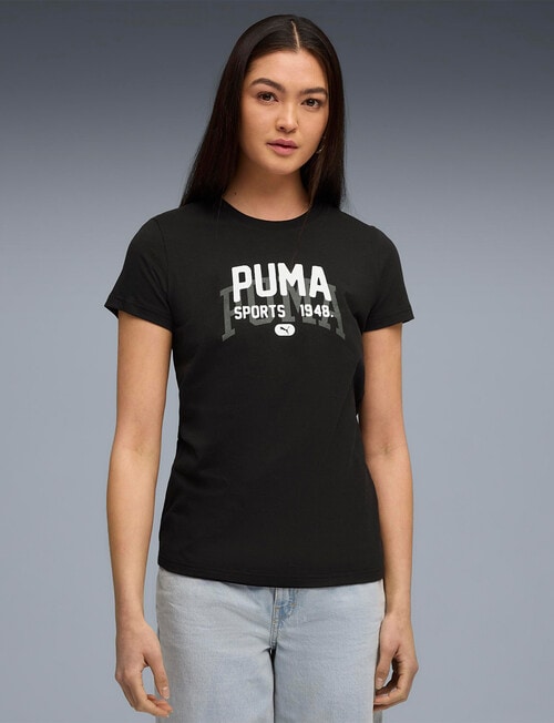 Puma Graphic Varsity Tee, PUMA Black product photo