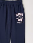 Switch Cherry Bow Jogger Trackpant, Navy & Baby Pink product photo View 02 S