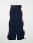 Switch Side Stripe Wide Leg Trackpant, Navy & Baby Pink product photo