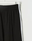 Switch Side Stripe Wide Leg Trackpant, Black & White product photo View 02 S