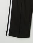 Switch Side Stripe Wide Leg Trackpant, Black & White product photo View 03 S