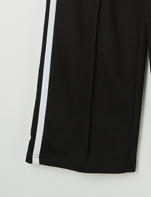 Switch Side Stripe Wide Leg Trackpant, Black & White product photo View 03 L