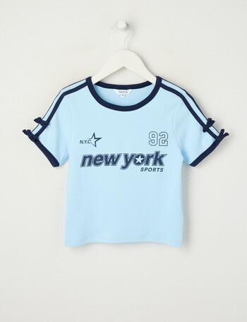 Switch Short Sleeve Sporty Baby Tee, Baby Blue product photo