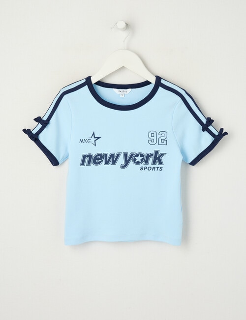 Switch Short Sleeve Sporty Baby Tee, Baby Blue product photo