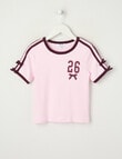Switch Short Sleeve Sporty Baby Tee, Baby Pink product photo