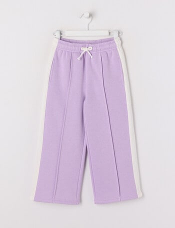 Mac & Ellie Panel Wide Leg Trackpant, Lilac product photo