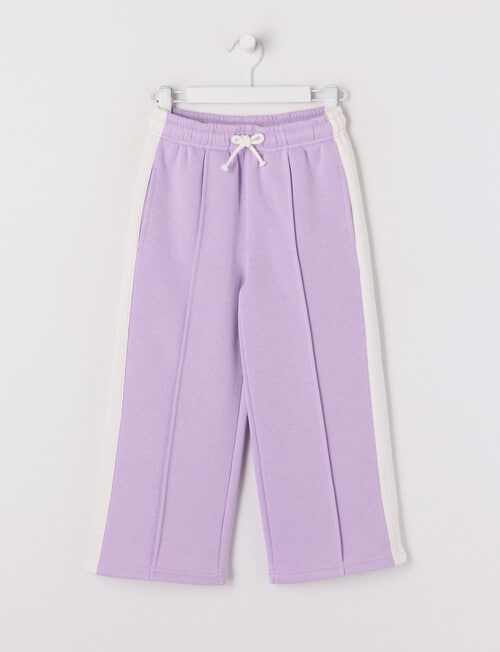 Mac & Ellie Panel Wide Leg Trackpant, Lilac product photo