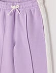 Mac & Ellie Panel Wide Leg Trackpant, Lilac product photo View 02 S