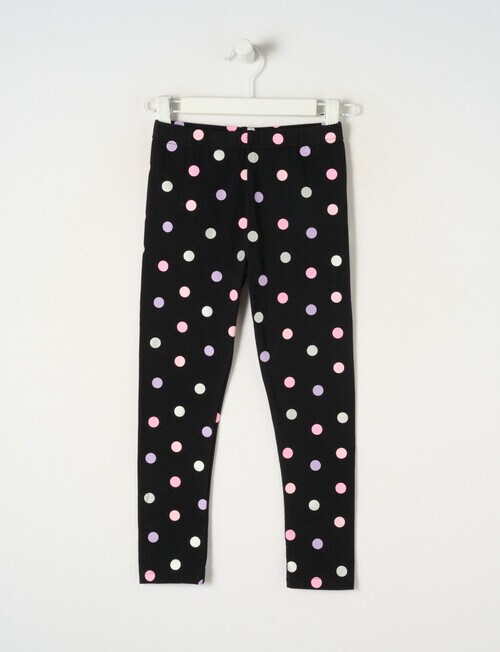 Mac & Ellie Foil Spot Legging, Black product photo