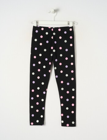 Mac & Ellie Foil Spot Legging, Black product photo