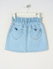 Mac & Ellie Denim Paperbag Waist Skirt, Light Blue product photo View 02 S