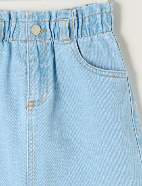 Mac & Ellie Denim Paperbag Waist Skirt, Light Blue product photo View 03 L