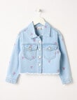 Mac & Ellie Bows Denim Jacket, Light Blue product photo