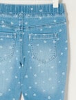 Mac & Ellie Hearts Flare Jegging, Mid Blue product photo View 02 S