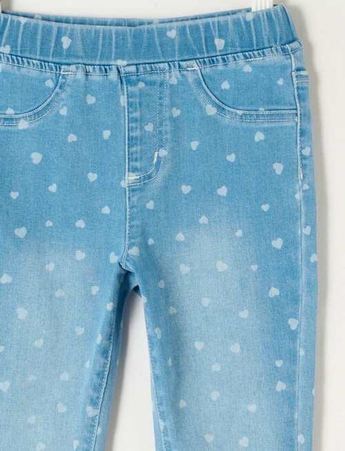 Mac & Ellie Hearts Flare Jegging, Mid Blue product photo View 03 L