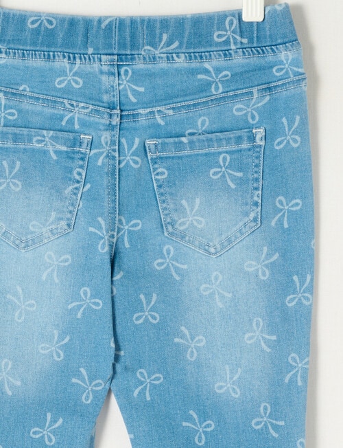 Mac & Ellie Bows Flare Jegging, Mid Blue product photo View 02 L