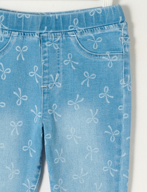 Mac & Ellie Bows Flare Jegging, Mid Blue product photo View 03 L