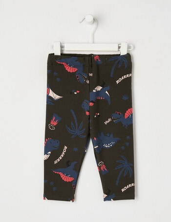 Teeny Weeny Dino Fleece Pant, Forrest Green product photo