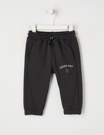 Teeny Weeny Fleece Track Pant, Charcoal product photo