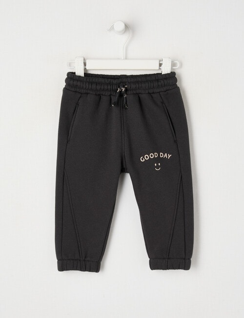 Teeny Weeny Fleece Track Pant, Charcoal product photo