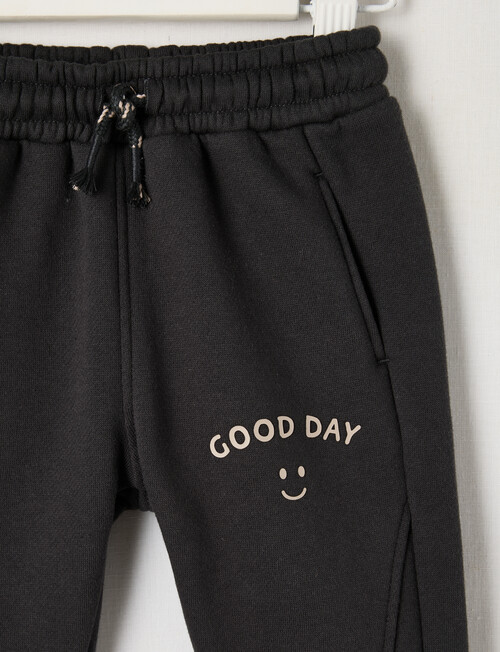 Teeny Weeny Fleece Track Pant, Charcoal product photo View 02 L