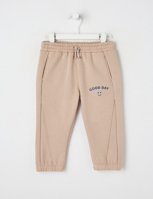 Teeny Weeny Fleece Track Pant, Blonde Wood product photo