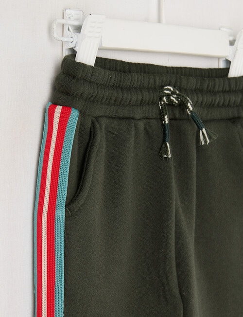 Teeny Weeny Fleece Track Pant, Forrest Green product photo View 02 L