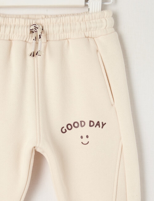 Teeny Weeny Fleece Track Pant, Chalk product photo View 02 L