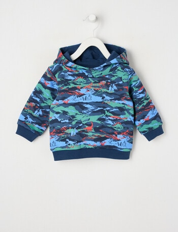 Teeny Weeny Camo Fleece Hoodie, Blue product photo