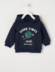 Teeny Weeny Good Times Fleece Hoodie, Navy product photo