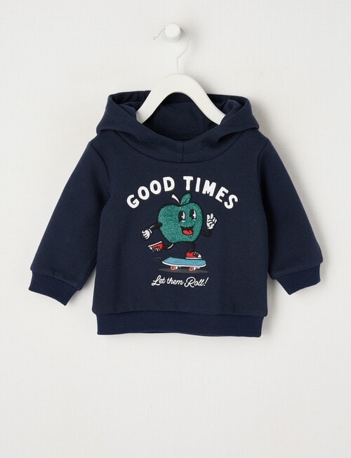 Teeny Weeny Good Times Fleece Hoodie, Navy product photo