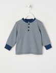 Teeny Weeny Stripe Long Sleeve Tee, Navy product photo