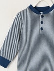 Teeny Weeny Stripe Long Sleeve Tee, Navy product photo View 02 S