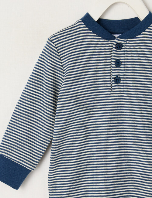 Teeny Weeny Stripe Long Sleeve Tee, Navy product photo View 02 L