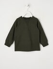 Teeny Weeny Play Time Long Sleeve Tee, Forrest Green product photo