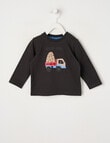 Teeny Weeny Truck Long Sleeve Tee, Charcoal product photo