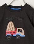 Teeny Weeny Truck Long Sleeve Tee, Charcoal product photo View 02 S