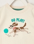 Teeny Weeny Dog Long Sleeve Tee, Chalk product photo View 02 S